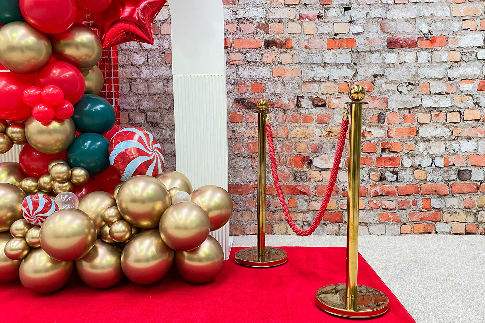 Stanchion posts for hire to style entrances and guide guests at events