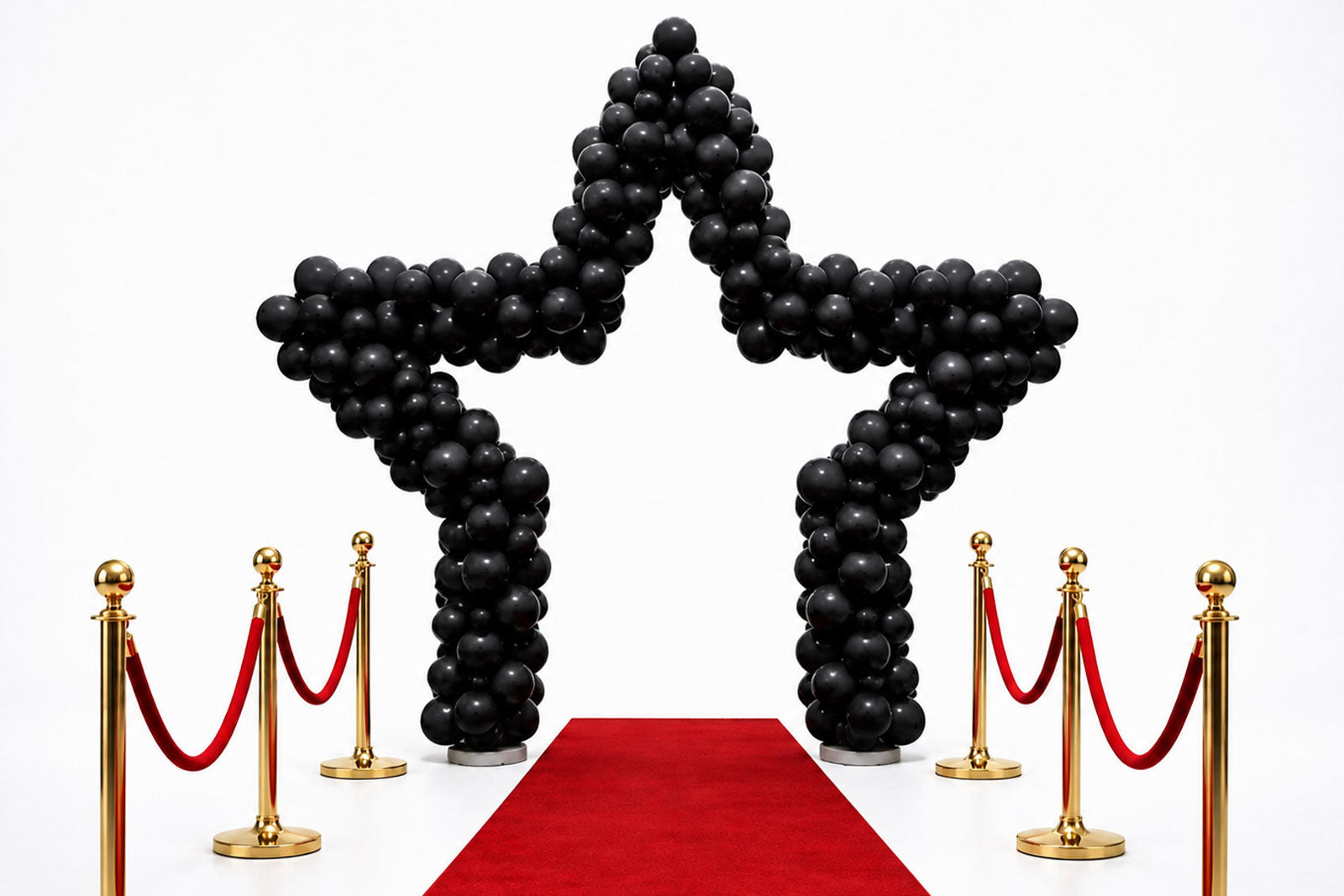 star balloon arch with coordinating balloons for party and event decorations in Auckland