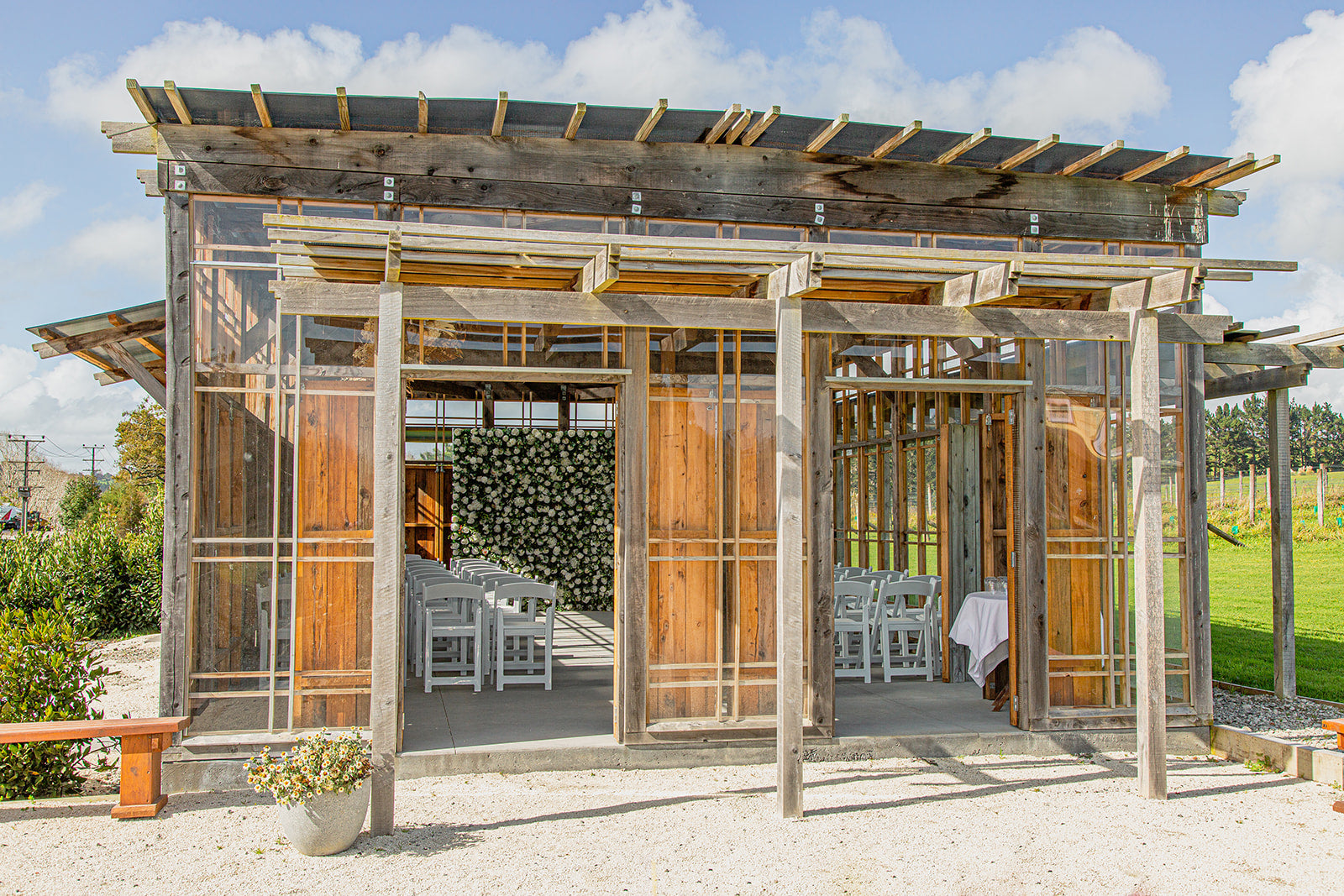 Wedding flower wall backdrop designed for timeless and romantic décor