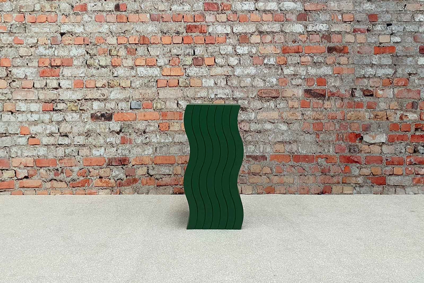 Wavy green plinth hire NZ for modern event styling, parties, and displays