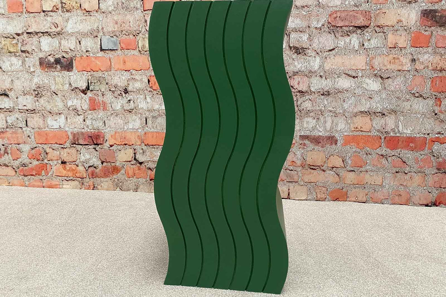 Set of wavy green plinths for hire NZ for balloon displays and party décor