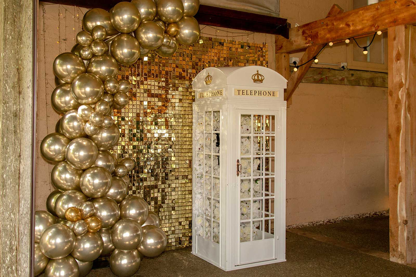 White booth for fun photos at events and parties