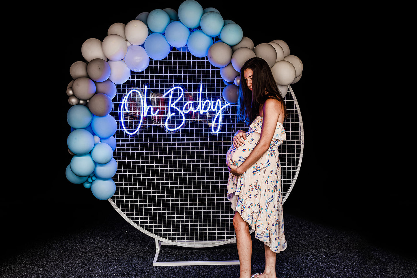 "Oh Baby" Blue Neon Sign