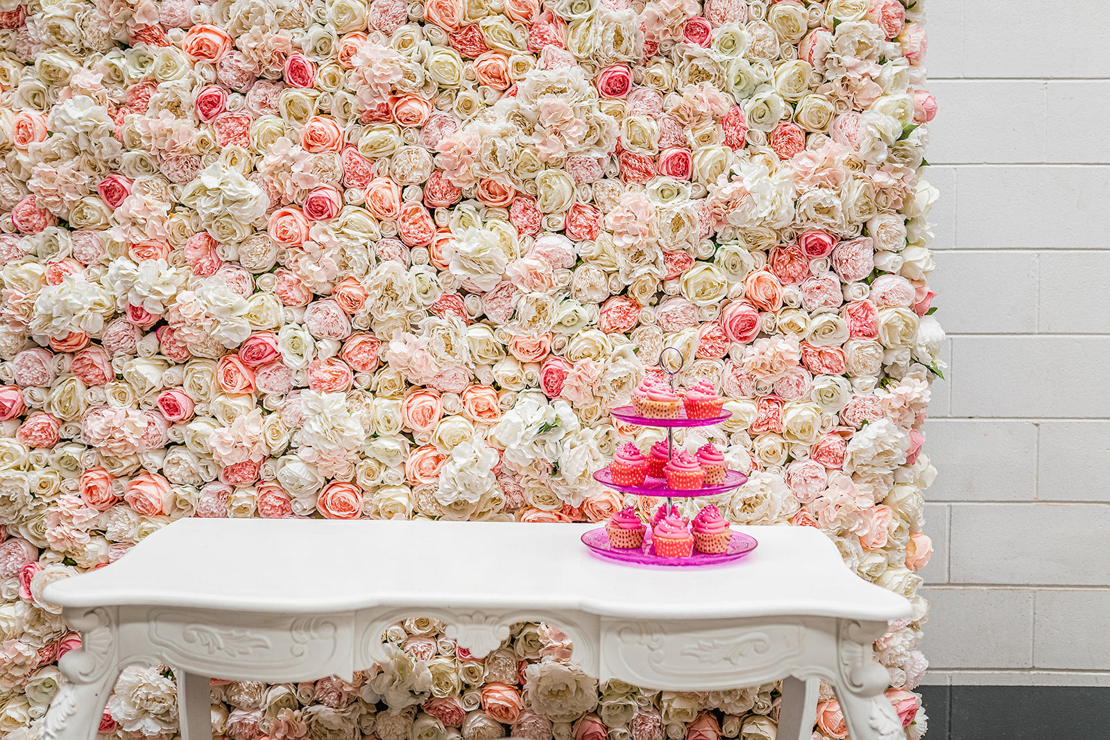 Fun and colorful flower wall backdrop for kids’ birthday party photos