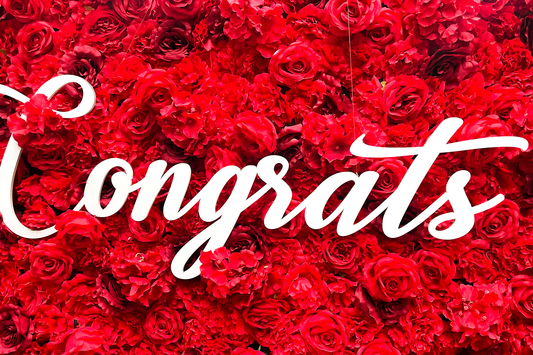 Congrats wooden sign for celebrations, events, or special occasions