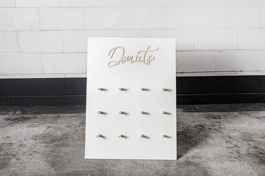 Donut wall for hire to add a fun and tasty feature to birthdays and parties