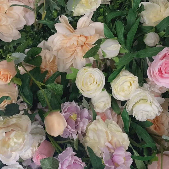 Floral wall backdrop for corporate parties, awards nights, and launch events