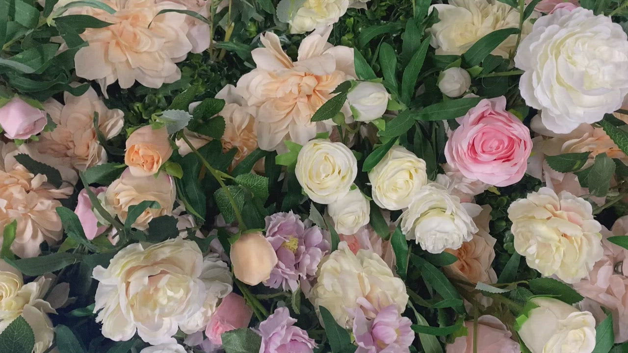 Floral wall backdrop for corporate parties, awards nights, and launch events