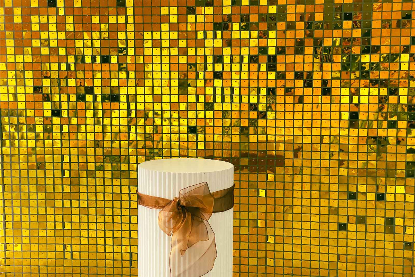 Gold shimmer wall hire for corporate awards night and formal business events