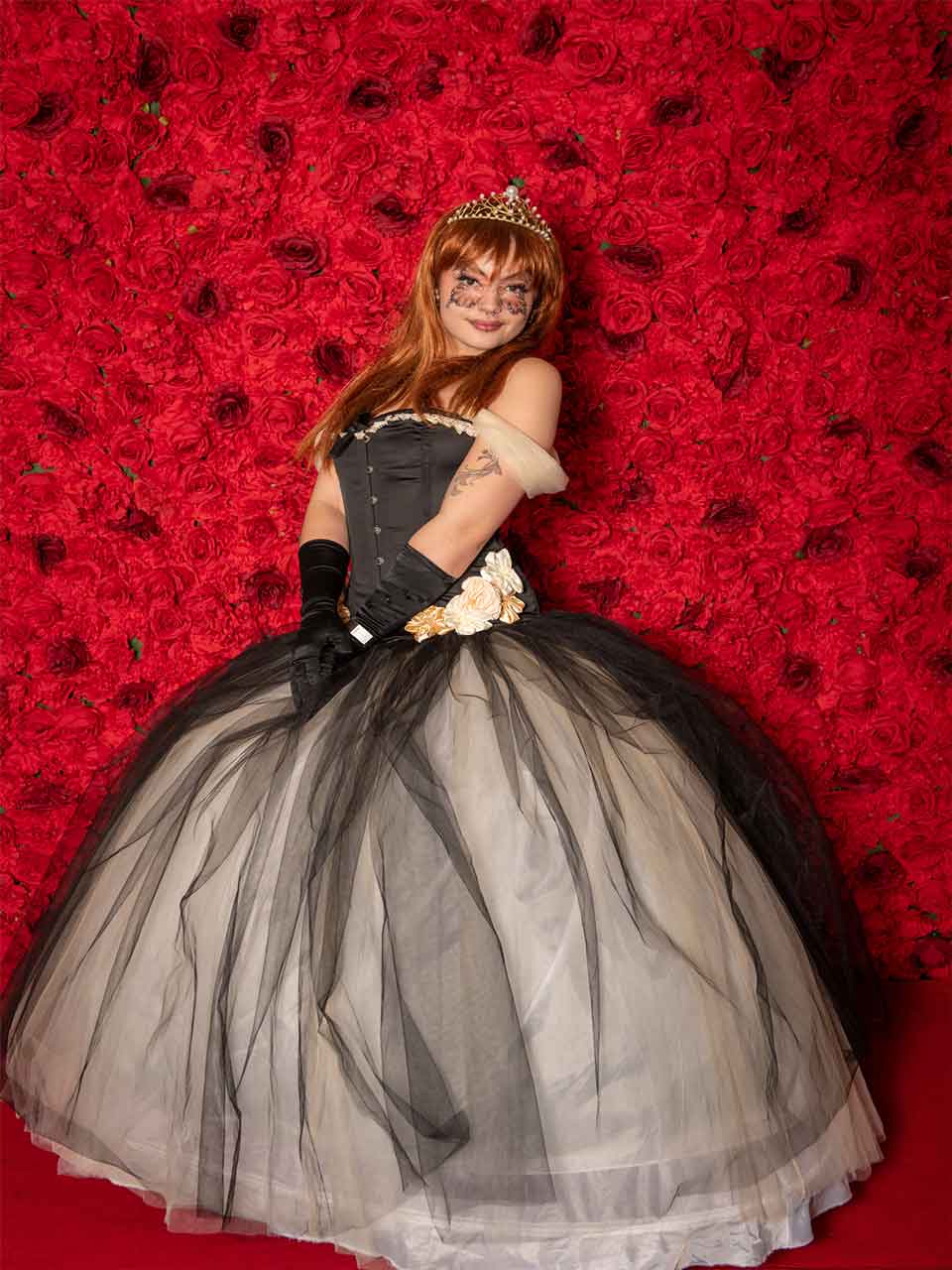 Red flower wall backdrop for parties, weddings, corporate events, and special occasions in Auckland NZ