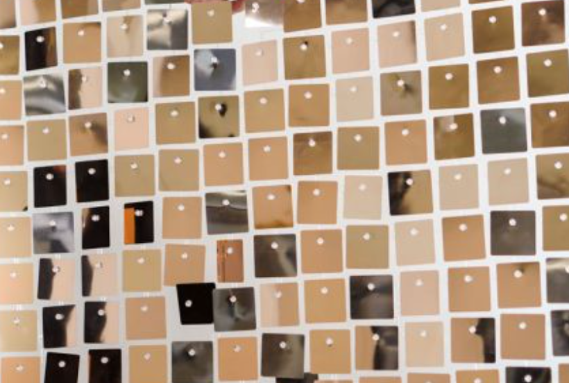 Rose gold shimmer wall for media walls and branded corporate activations