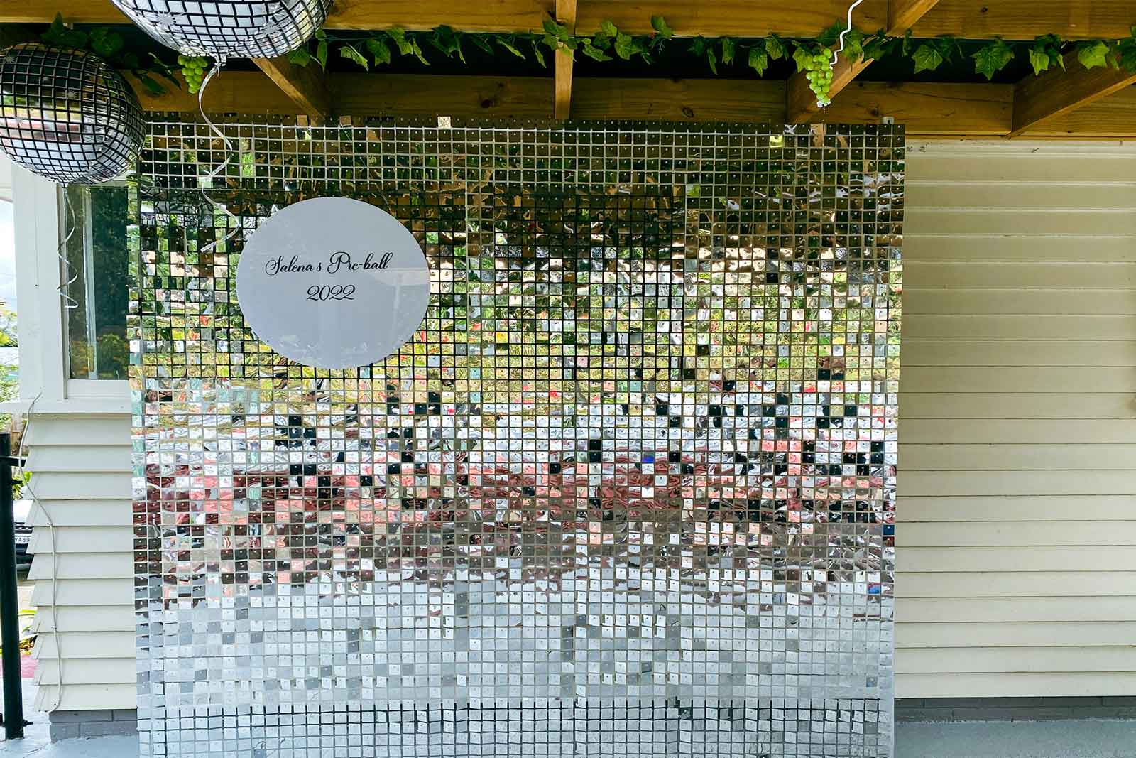 Modern silver shimmer wall for corporate awards nights and gala events