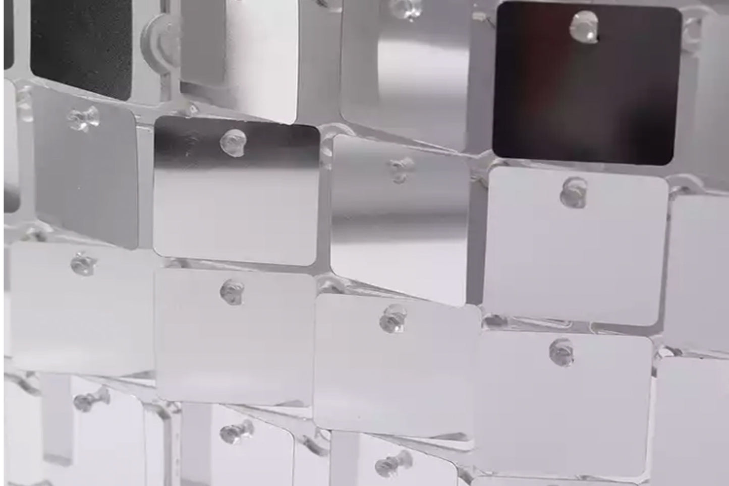 Silver shimmer wall backdrop for company launches and product activations